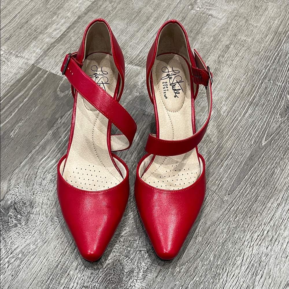 Life Stride Vibrant Red Women's Heels